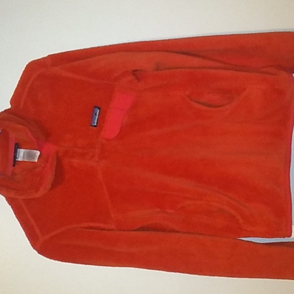 Women's Patagonia Orange Re-Tool Snap-T Fleece Pullover Size Small